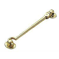 Budget Cabin Hook & Eye - 100mm - Polished Brass - Hardware