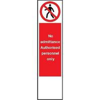 No Admittance Push Plate Sign for Property Security and Safety