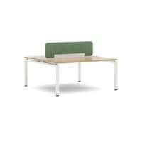 Oblique 2 Person Bench with Screen Divider Accessory