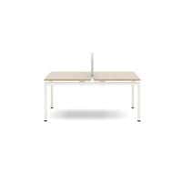 Oblique 2 Person Bench with Screen Divider Accessory