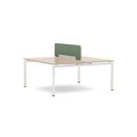Oblique 2 Person Bench with Screen Divider Accessory