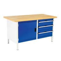 Bott Cubio Heavy Duty Workbench with 3 Drawers & 1 Cupboard