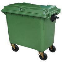 Large Four Wheel Wheelie Bin - 660L for Waste Management and Recycling