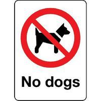 No Dogs Sign - Aluminium HxW 200x150mm