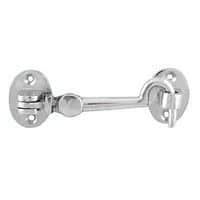 Heavy Silent Cabin Hook & Eye - 100mm - Polished Chrome