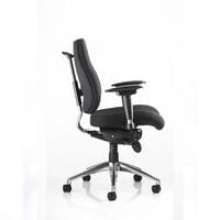 Chiro Medium Back Posture Chair Black Adj Arms