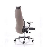 Ossian Executive High Back Leather Chair Cream and Black