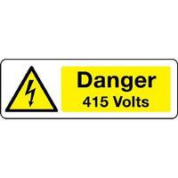 Danger 415 Volts Sign for Industrial Safety and Warnings