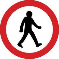 No Pedestrians - Class 2 Reflective Speed Limit Sign - Road Safety