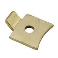 Standard Flat Bookcase Clip - Electro Brass Plated