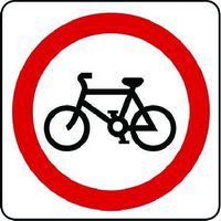 No Cycling - Aluminium Sign for Traffic Control and Safety