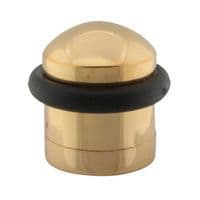 Designer Floor Door Stop - 30 x 37mm - Polished Brass Elegant Design