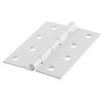 Steel Hinge - 100 x 72 x 2mm - White for Fastening and Construction