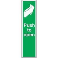 Push to Open Push Plate Sign for Doors and Emergency Exits