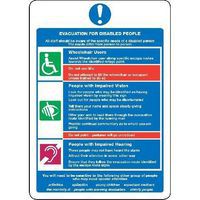 Evacuation For Disabled People Sign