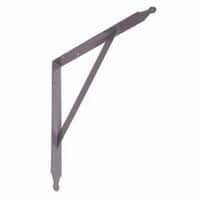 Strong Shelf Brackets with Centre Stay - Grey for Fastening & Support