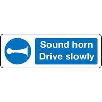 Sound Horn Drive Slowly Sign for Traffic Control and Safety