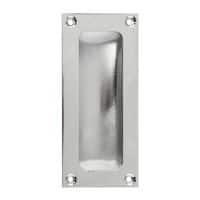 Rectangular Flush Aluminium Door Pull - 102 x 45mm - Polished Chrome