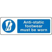 Anti-static Footwear Must Be Worn - Sign