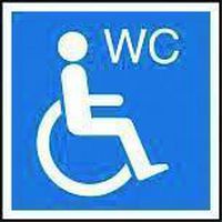 Disabled WC Toilet Sign - Blue & White -Accessibility & Identification