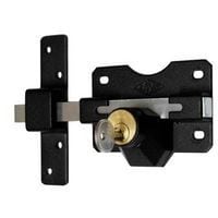 Locking Long Throw Lock - 50mm - 2 keys - Stainless Steel - Secure