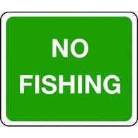 No Fishing Sign - Green