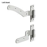 Curved Rail Hinge Kit - 300 x 40 x 5mm - Left Hand - Galvanised