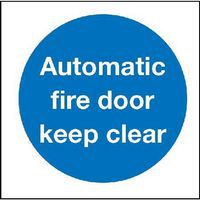 Automatic Fire Door Keep Clear - Sign