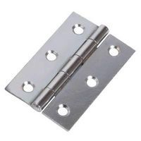 Steel Hinge - 75 x 50mm - Chrome