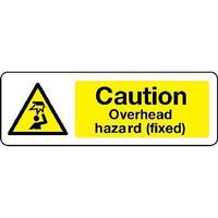 Caution Overhead Hazard Sign for Industrial Safety and Warnings