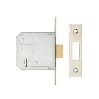 Project 3 Lever Deadlock - 76mm Case - 57mm Backset - Nickel Plated