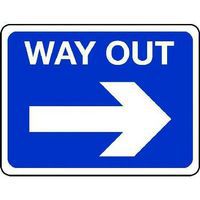 Way Out Arrow Right - Sign