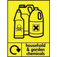 Household & Garden Chemicals Sign for Safety and Hazard Warnings