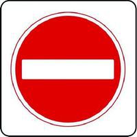 Aluminium Red/White No Entry Sign - Traffic Safety/Road Security Signs