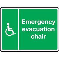 Emergency evacuation chair Sign