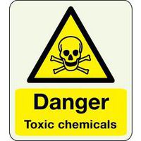 Danger Toxic Chemicals Photoluminescent Sign