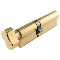 5 Pin Cylinder - Euro Thumbturn - Length 100mm - 40[k] + 60mm - Brass