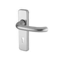 Altro Strasbourg Door Handle -Keyhole Lock Set - Satin Aluminium