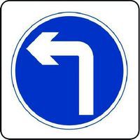 Turn Left - Aluminium Sign