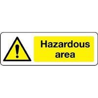 Hazardous Area Sign for Industrial Safety and Warnings