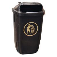 Post Mountable Litter Bin - 50L for Waste Management and Recycling