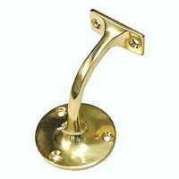 Handrail Bracket - 75mm Projection - Polished Brass - Hardware