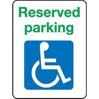 Reserved Parking Disabled - Sign (White)