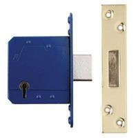 A-Spec BS3621 5 Lever Deadlock - 65mm Case - 44mm Backset - PVD Brass