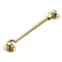 Budget Cabin Hook & Eye - 150mm - Polished Brass - Hardware