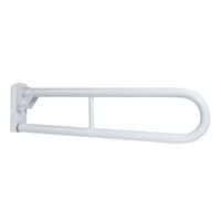 Trombone Shaped Hinged Support Rail - 800mm - White - Safety Equipment