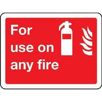 For Use On Any Fire - Sign