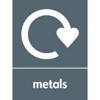 Metals Sign for Industrial Safety and Hazard Warnings