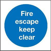 Fire Escape Keep Clear - Sign