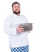 White Cotton Chef Jacket for Kitchen and Industrial Use